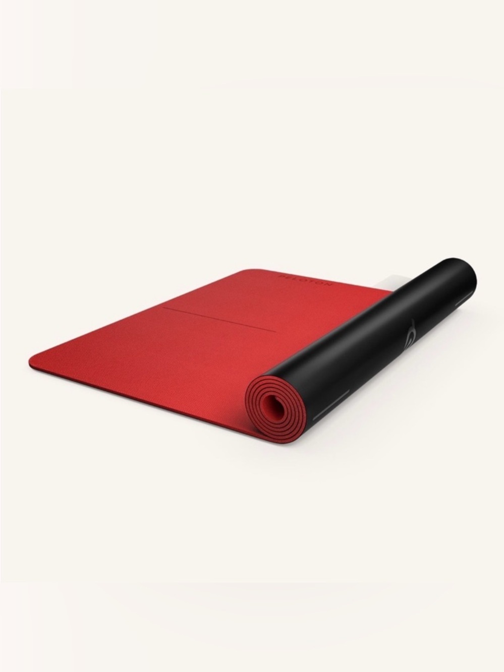 Peloton Reversible Red Black Exercise Yoga Mat 71x26”